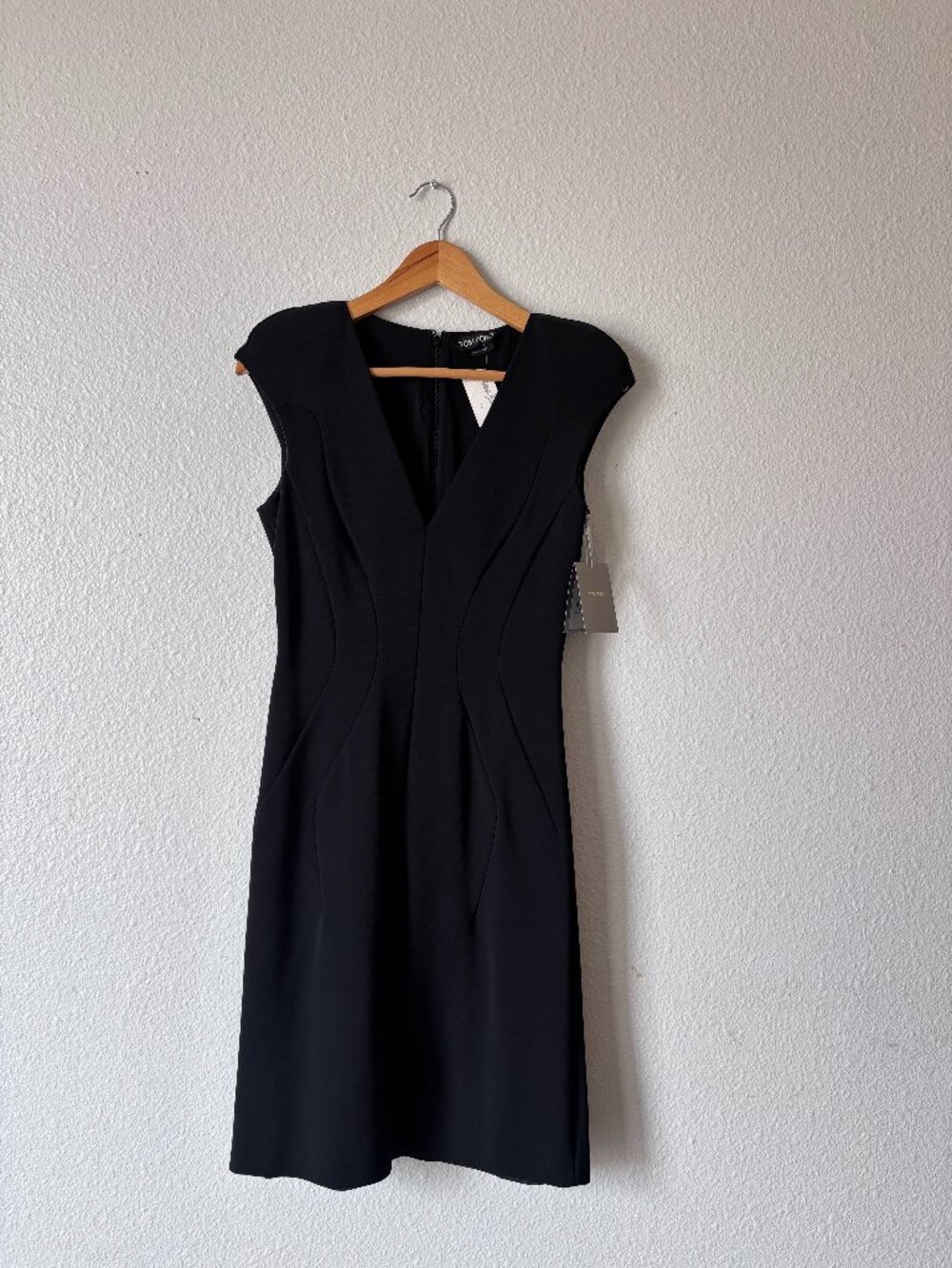 Tom Ford Black Sculpted Sheath Dress Size 10 NWT